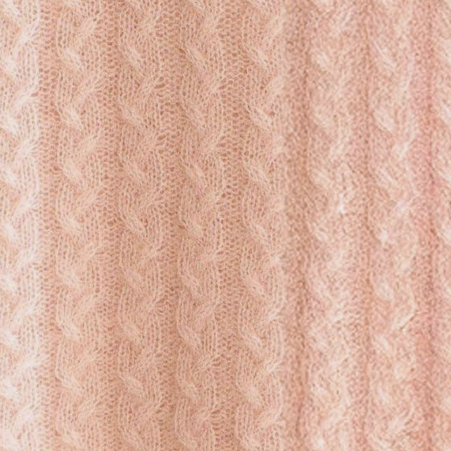 Alashan Bailey Braided Cable Knit Baby Blanket - Lip Gloss
