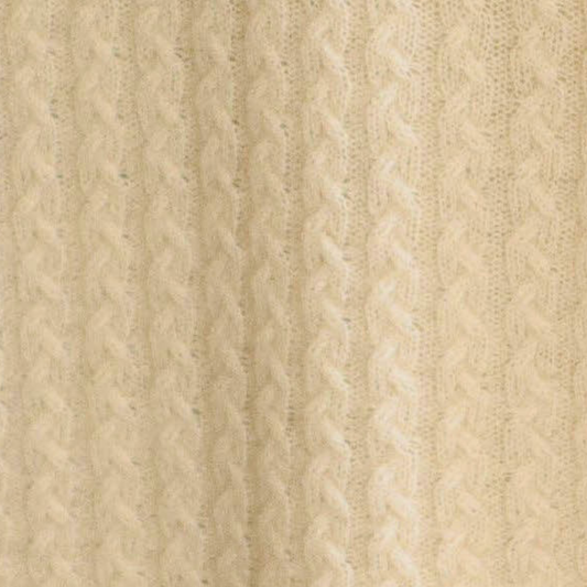 Alashan Bailey Braided Cable Knit Baby Blanket - Snow