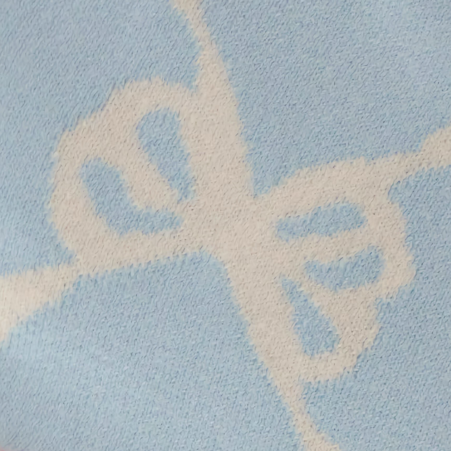 Alashan Ellis Bow Knit Baby Blanket - Dream Blue