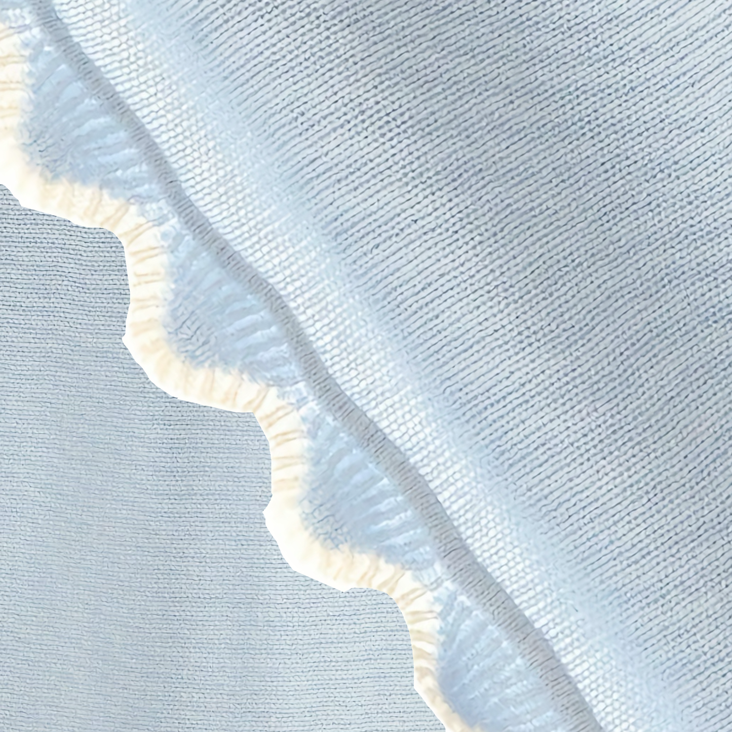 Alashan Finley Scallop Knit Baby Blanket - Rain