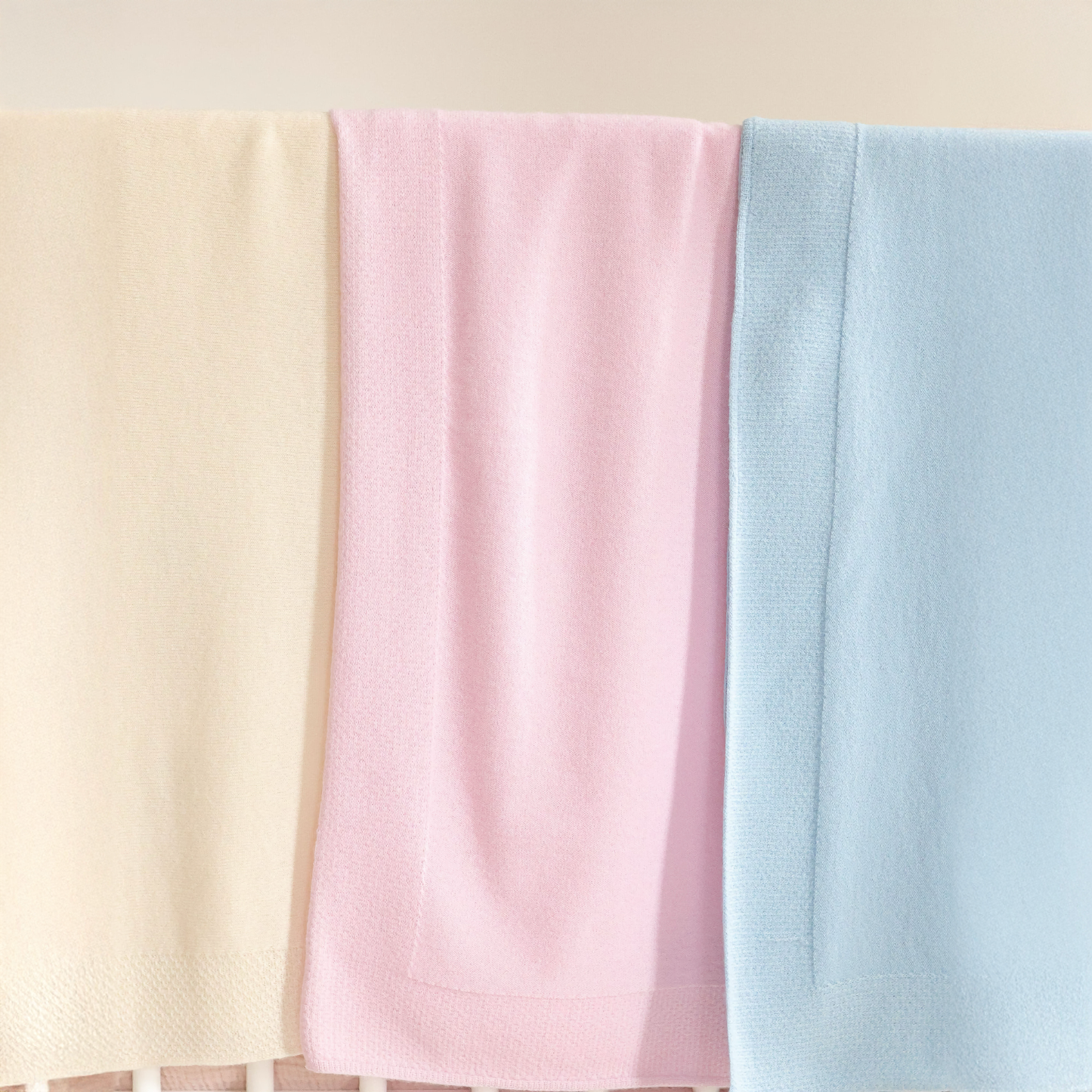 Alashan Hayden Honeycomb Edge Knit Baby Blanket - Snow