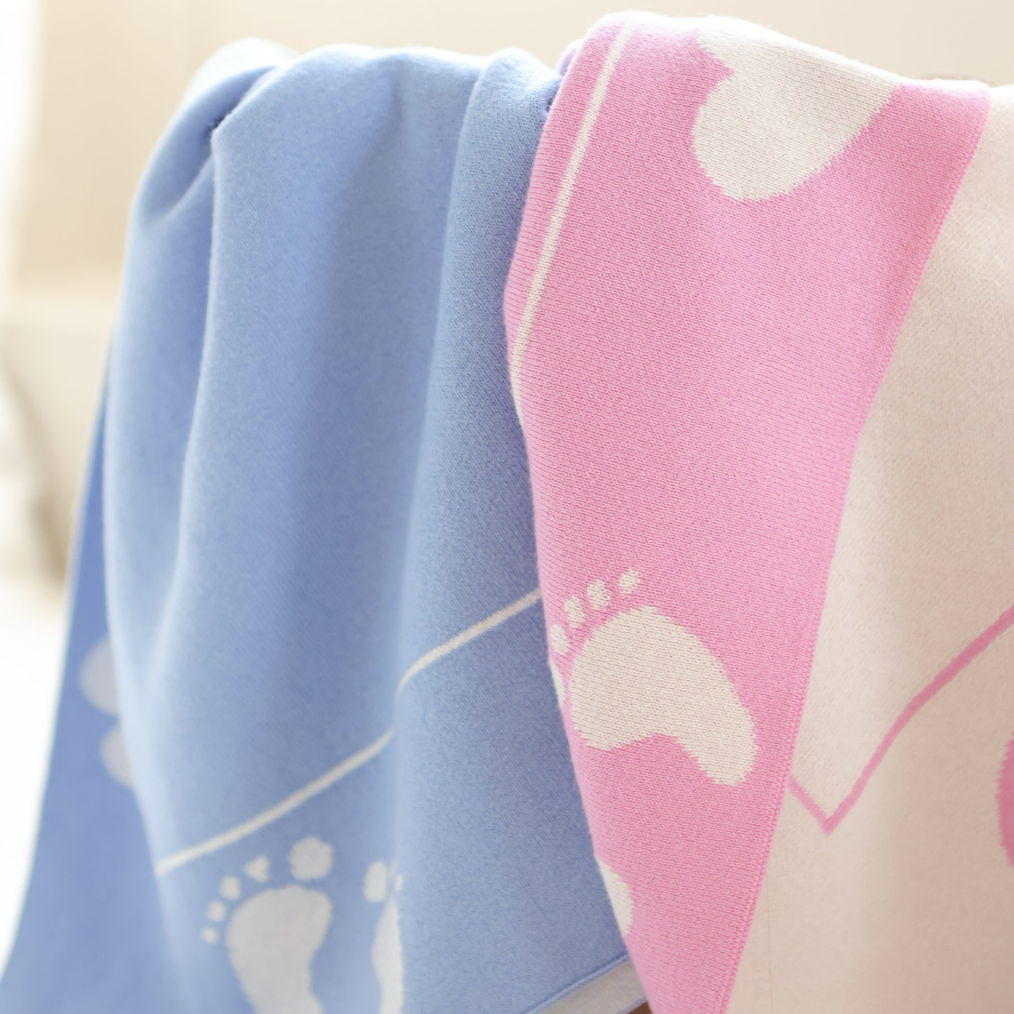 Alashan Stevie Knit Baby Blanket - Blue Lake