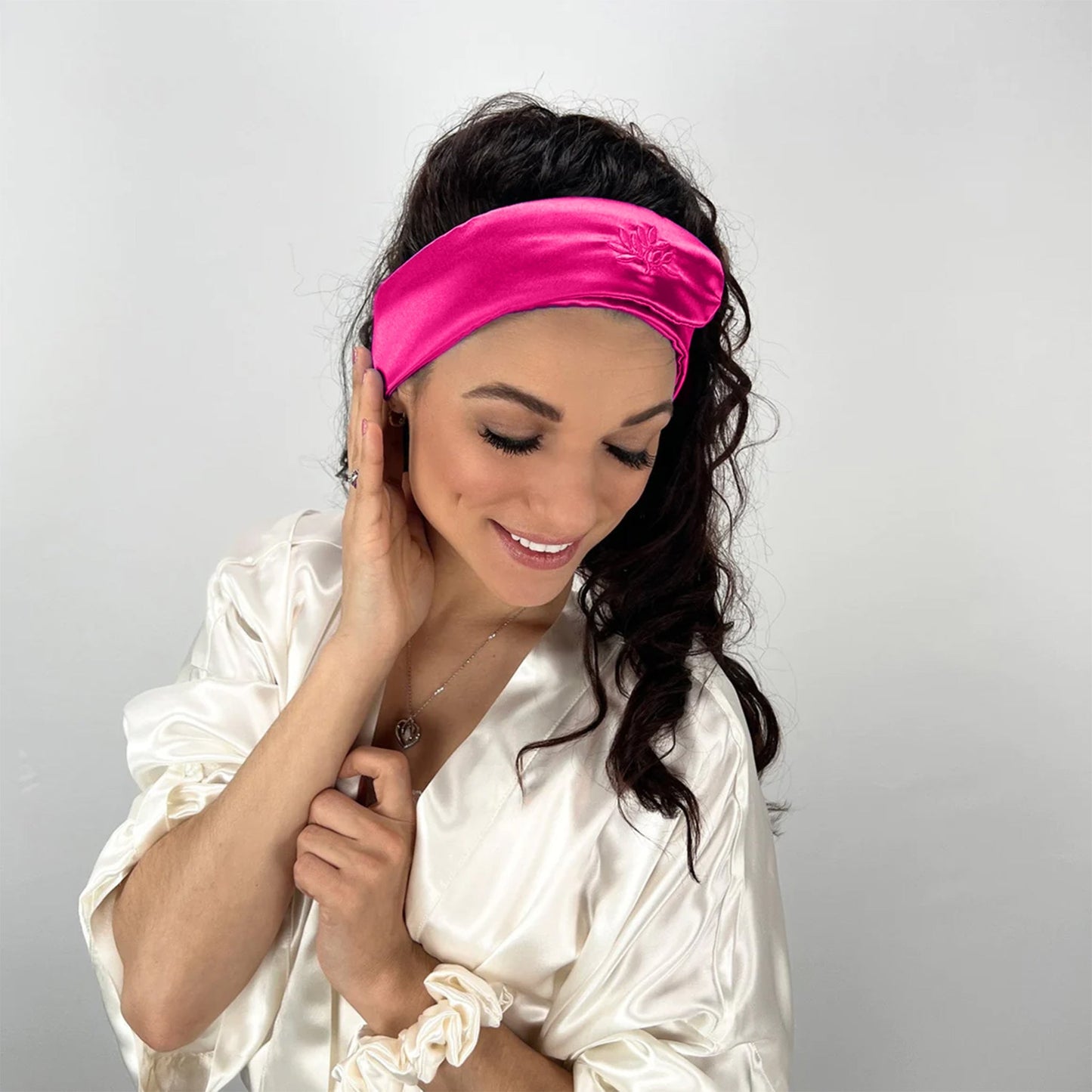 Mulberry Park Silks Silk Glam Band - Magenta