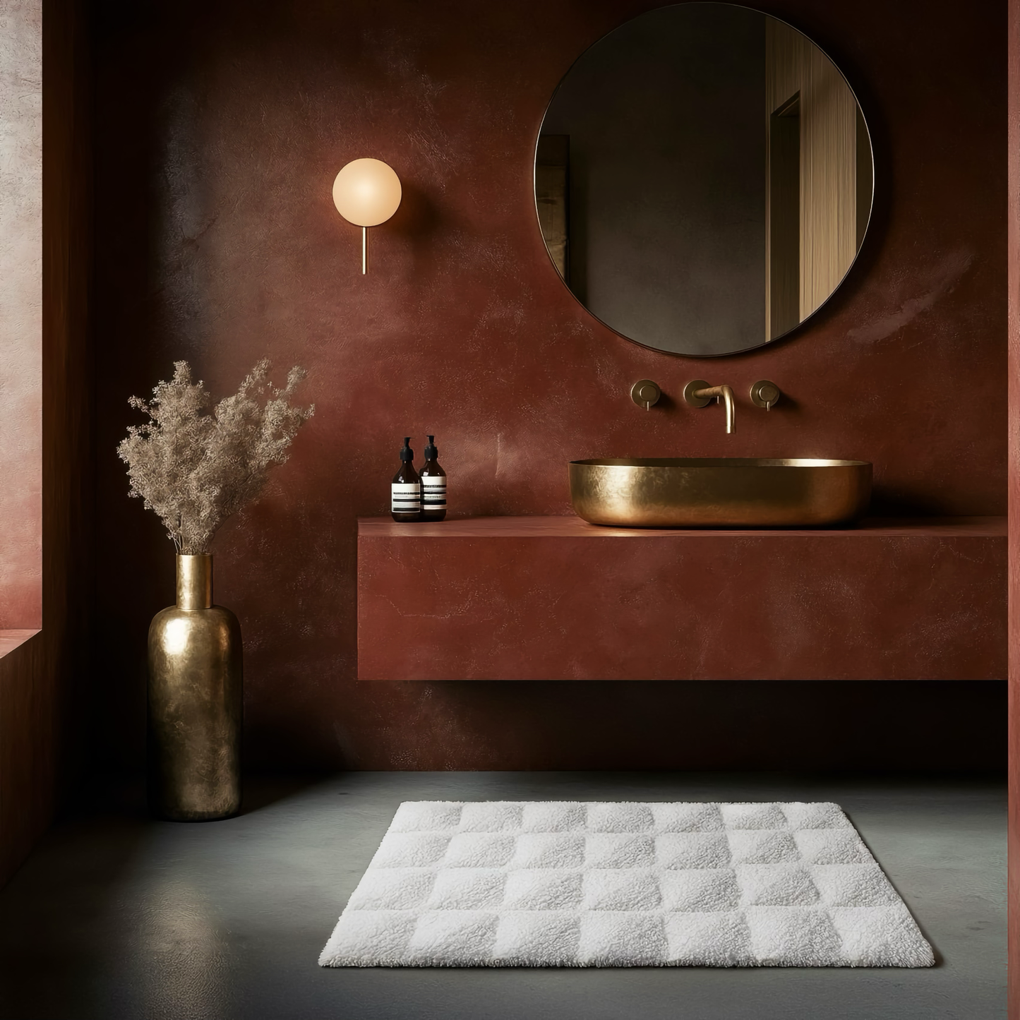 Graccioza Diamonds Bath Rug - White