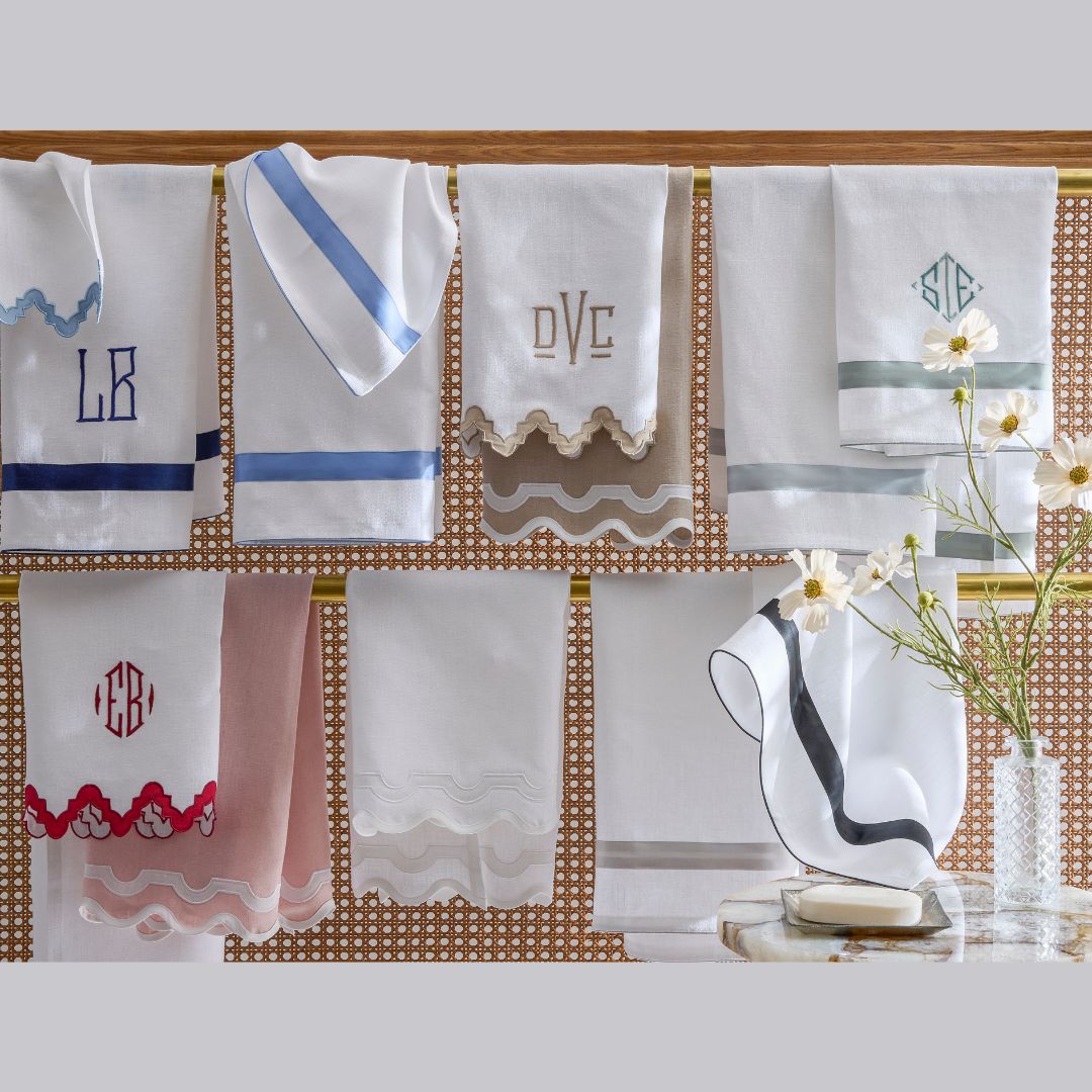 Matouk Lowell Guest Towels - Celadon