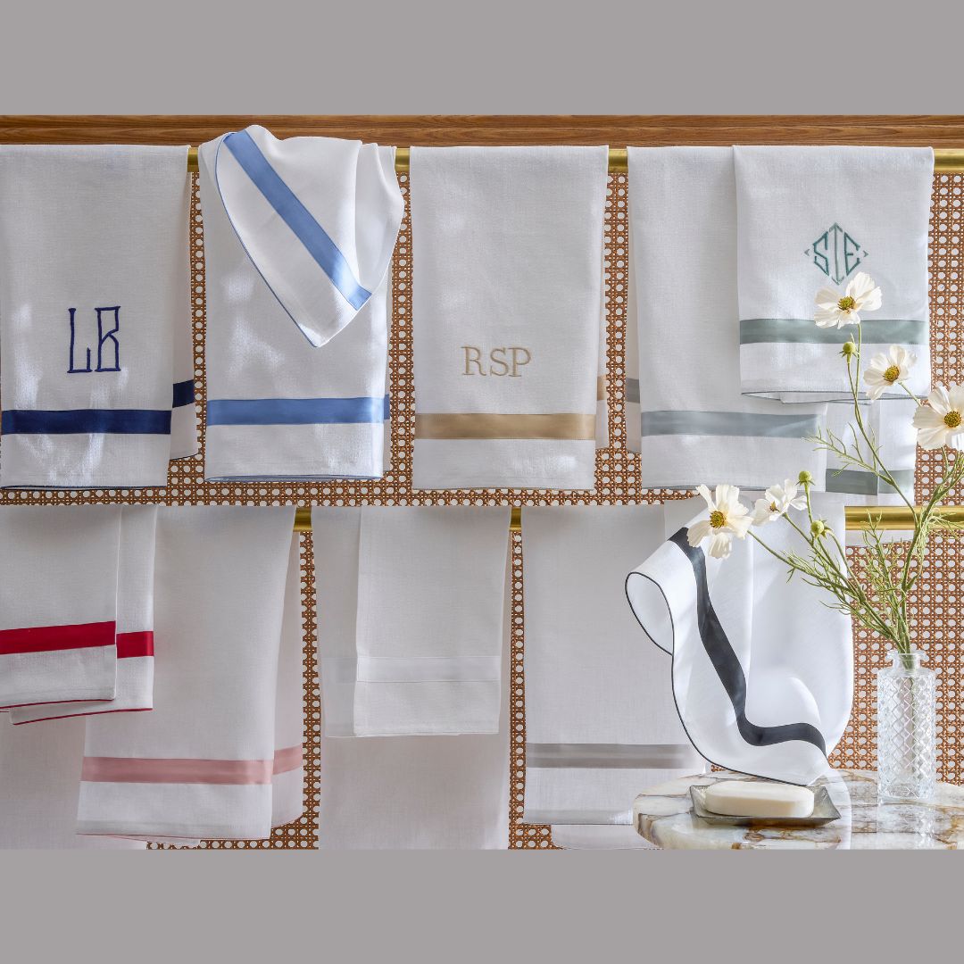 Matouk Lowell Guest Towels - Silver