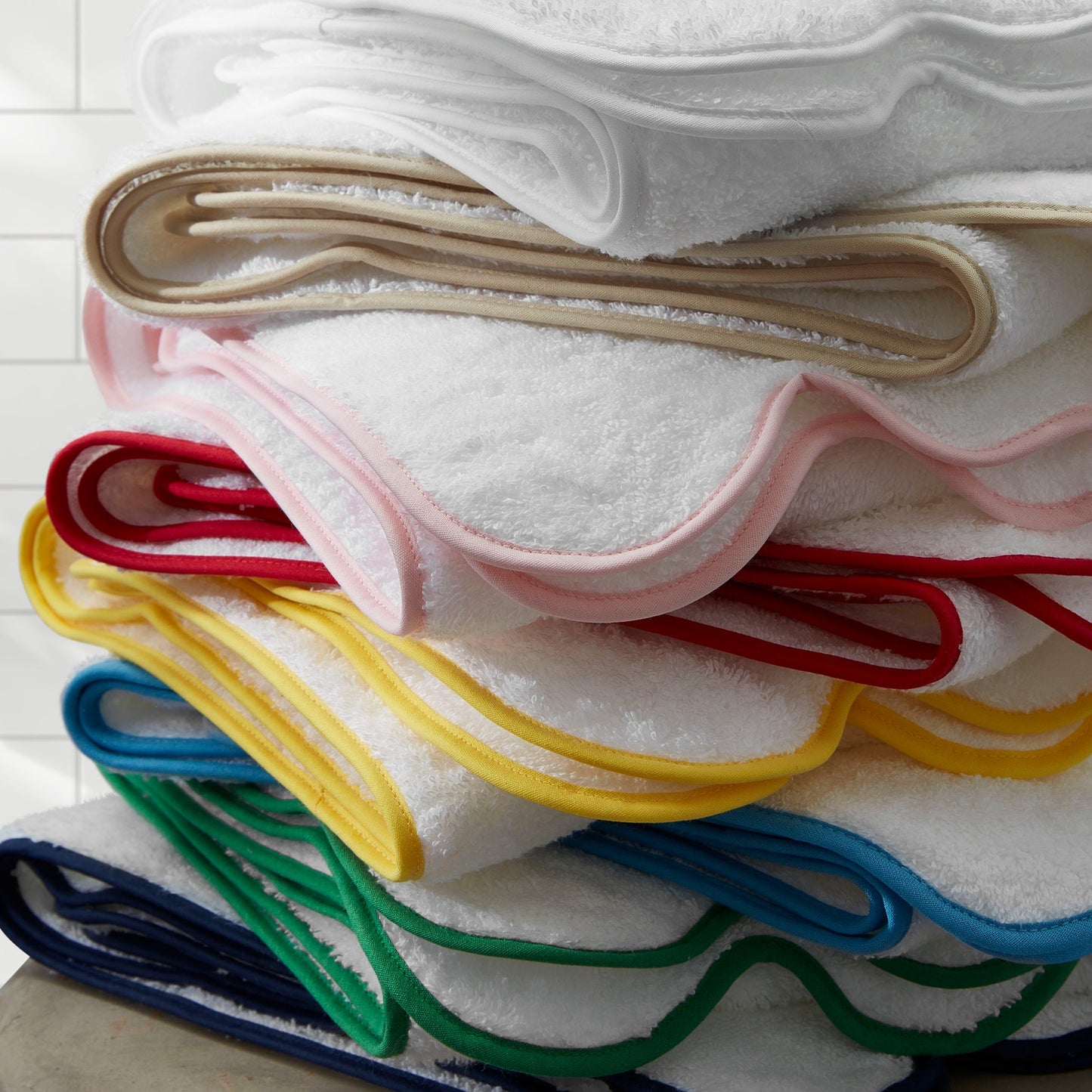Matouk Cairo Scallop Bath Towels and Mats - Sand