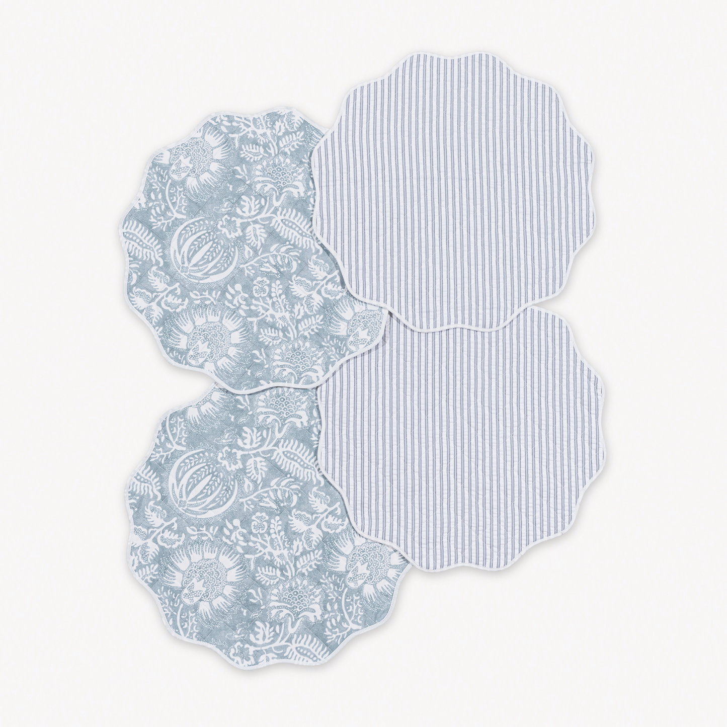 Matouk Reversible Placemat Collection - Granada Hazy Blue/Matteo Sea