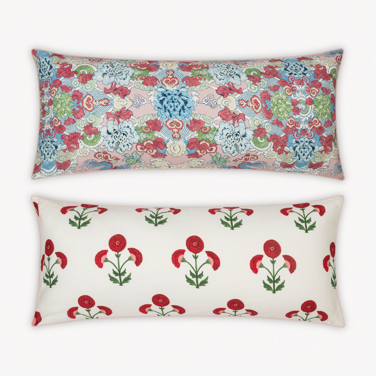 Matouk Schumacher Reversible Pillow Collection - Gisele Scarlet/Magic Mountain Paradise