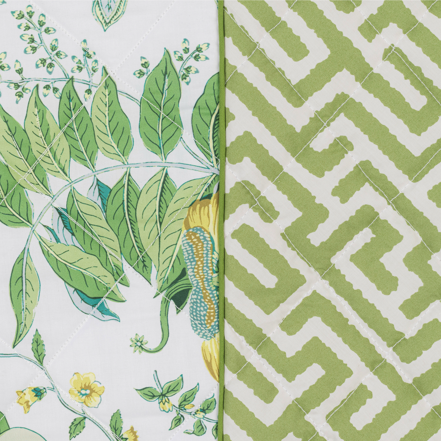 Matouk Schumacher Reversible Pillow Collection - Pomegranate Citrus/Gabriel Grass
