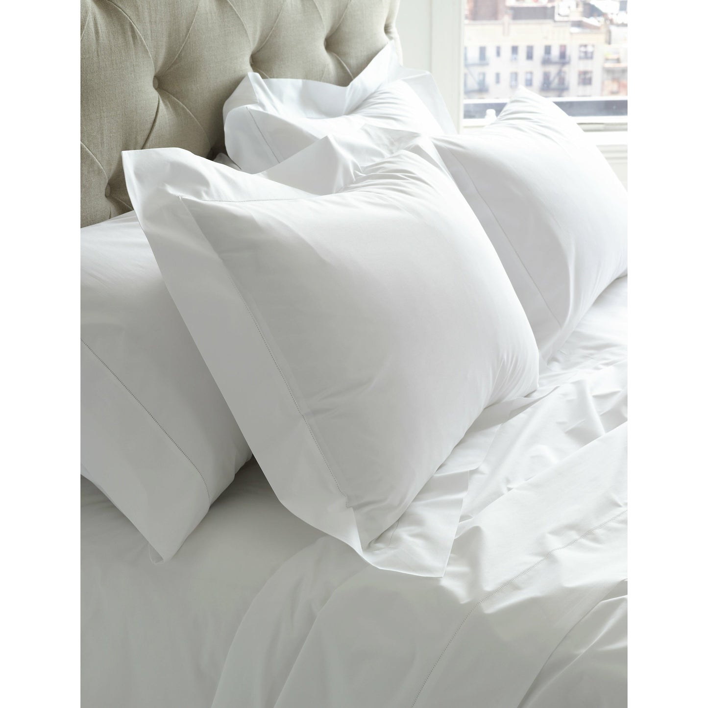 Matouk Sierra Hemstitch Twin XL Sheet Sets - Ivory