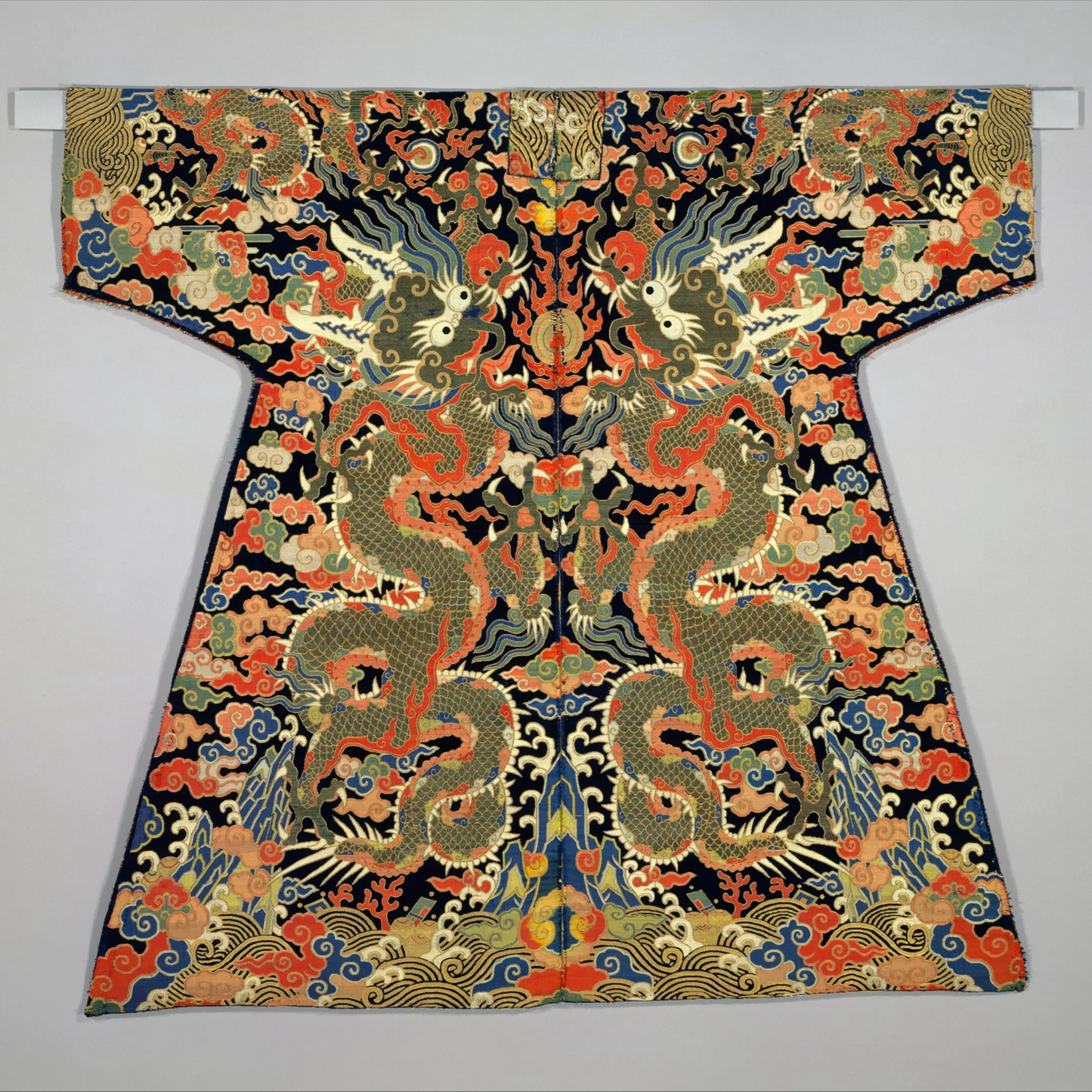 The Met x Ann Gish Dragon Duvet Cover and Decorative Pillow - Multi