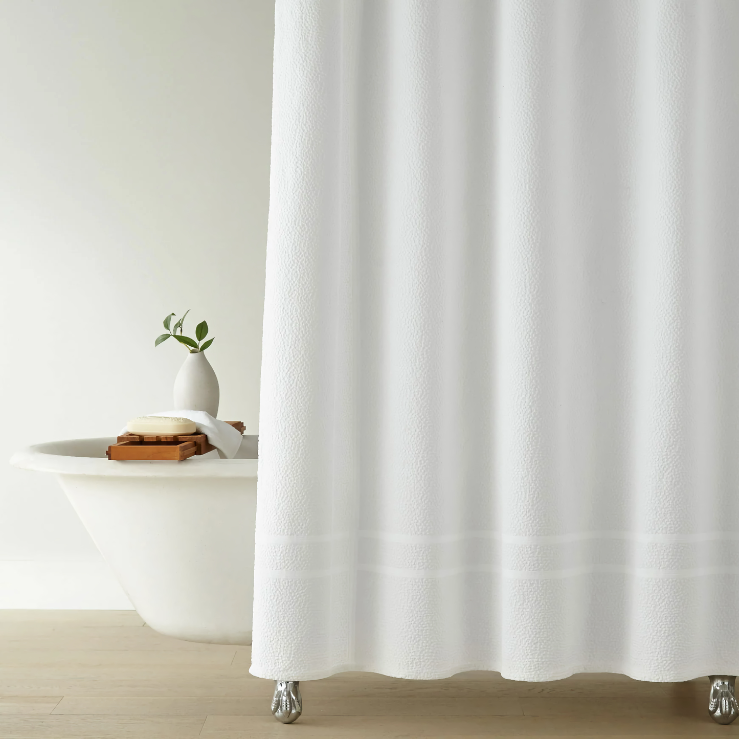 Peacock Alley Montauk Shower Curtain - White