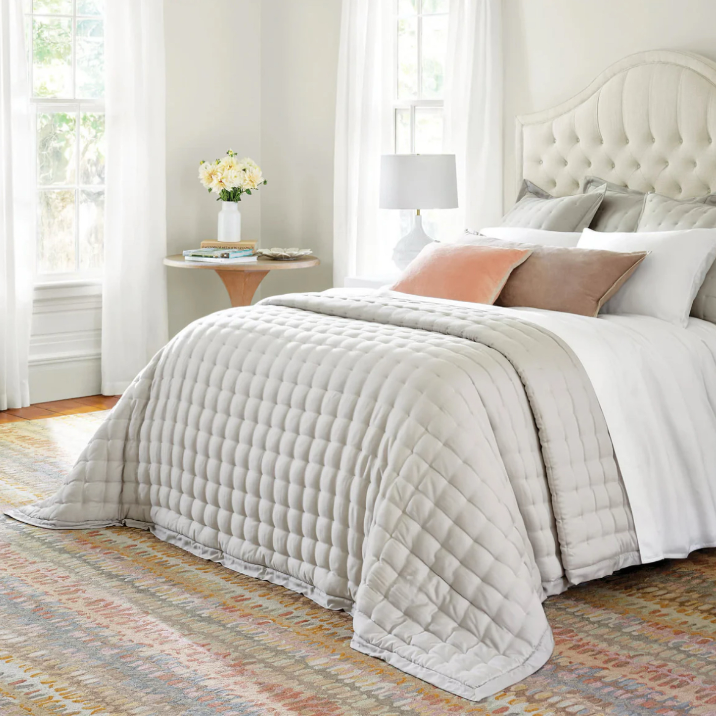 Pine Cone Hill Marie Flanagan Gehry Velvet/Linen Decorative Pillow - Stone