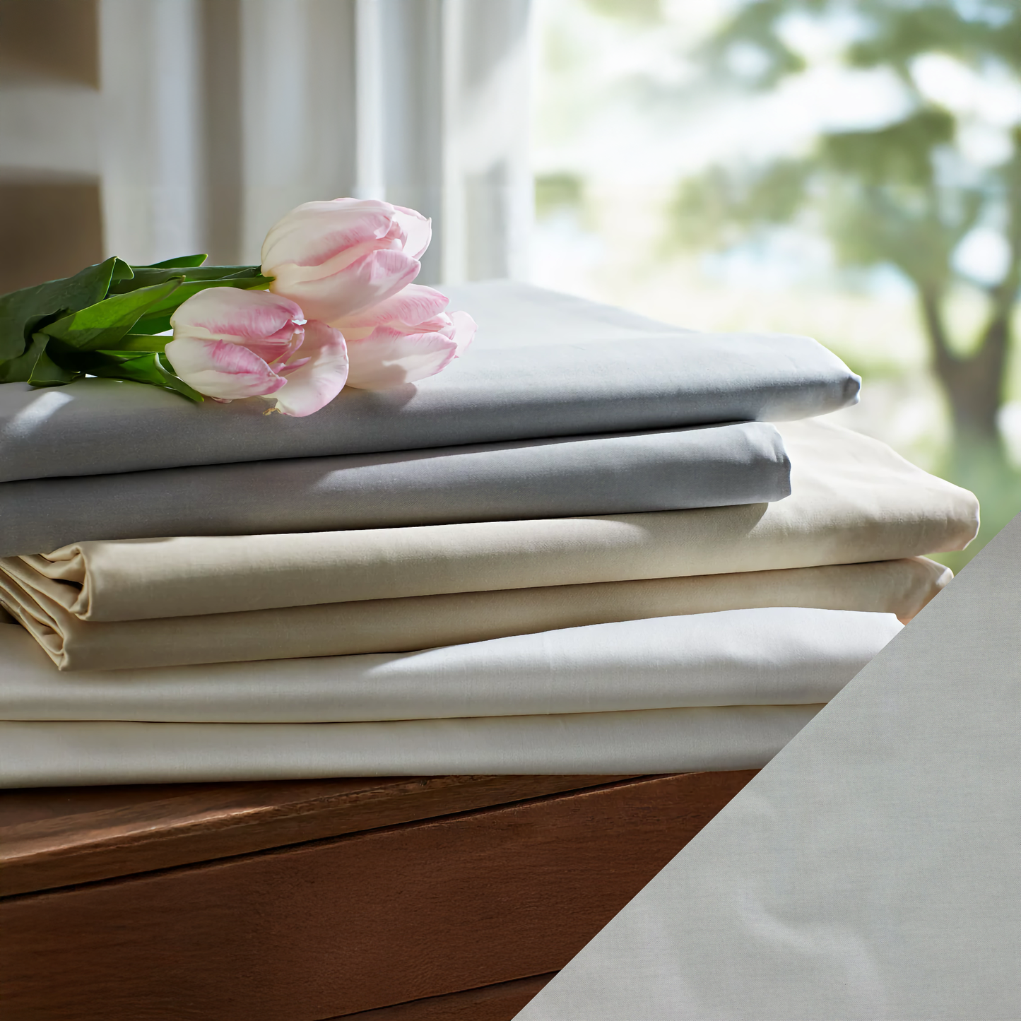 SDH Aria Sateen Bedding - Graphite Ice