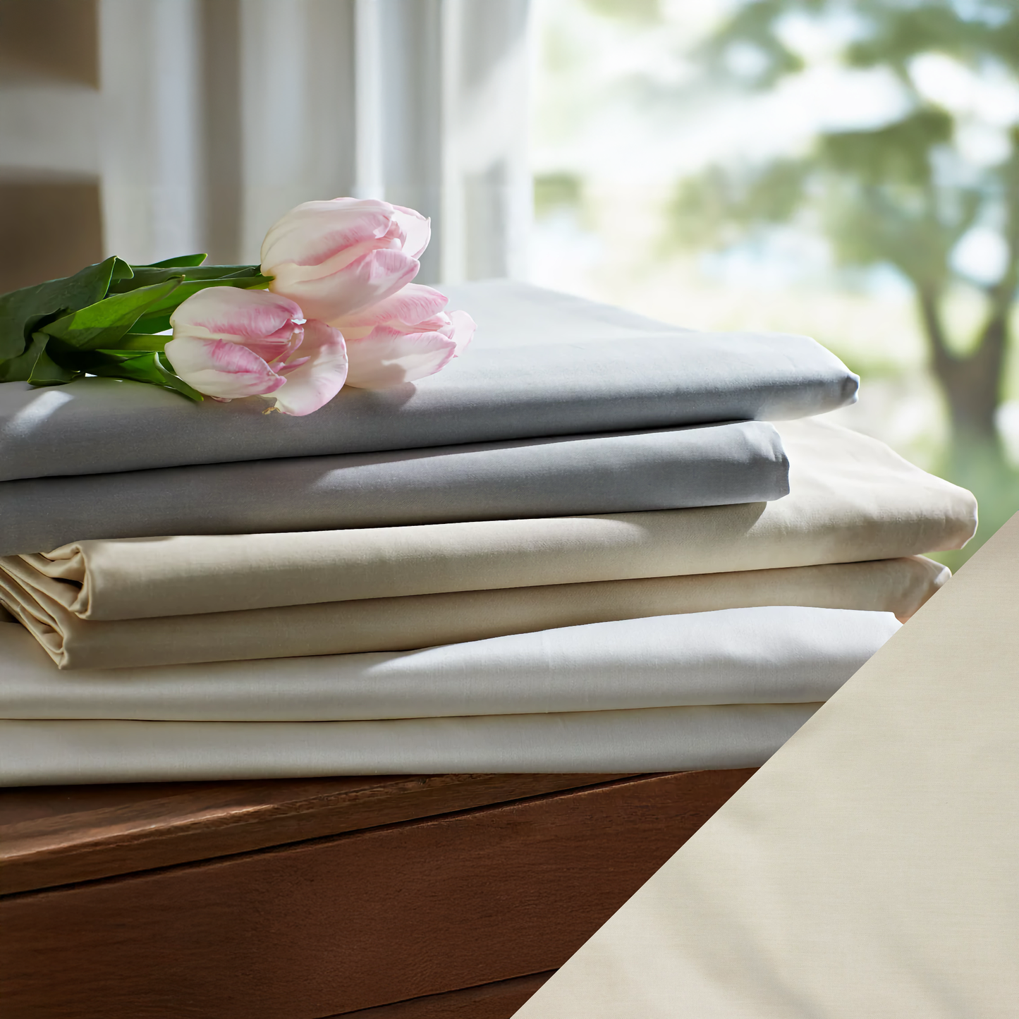SDH Aria Sateen Bedding - Tan
