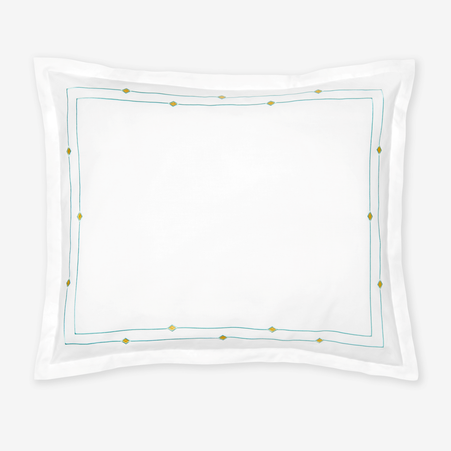 Sferra Diamantini Twin XL Bedding - White/Aqua
