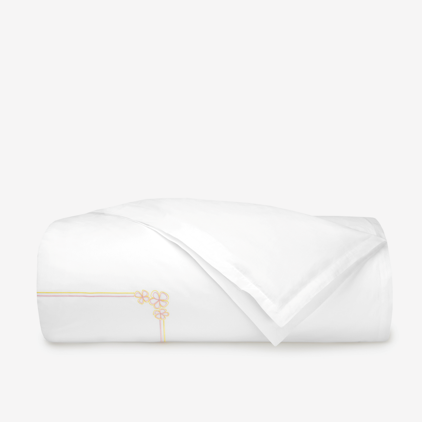 Sferra Fiorina Twin XL Bedding - White/Carnation