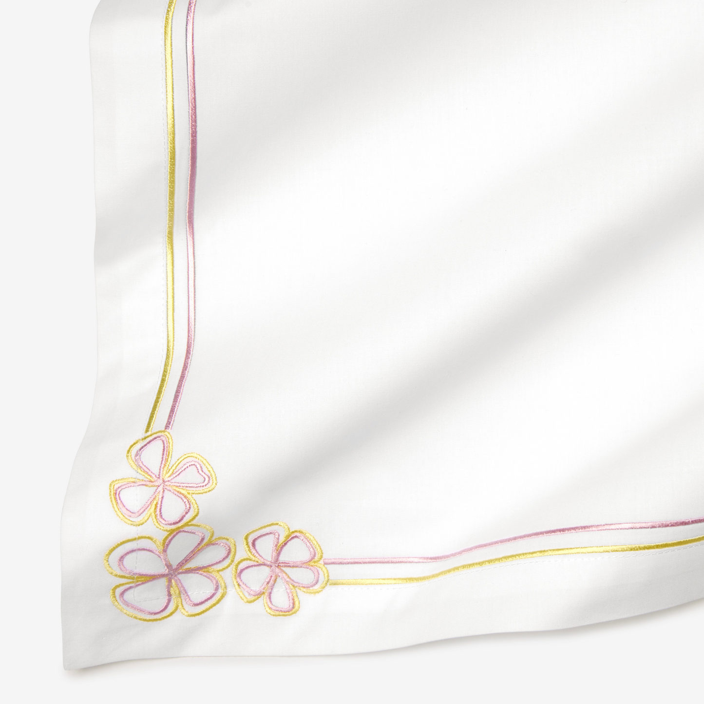 Sferra Fiorina Twin XL Bedding - White/Carnation