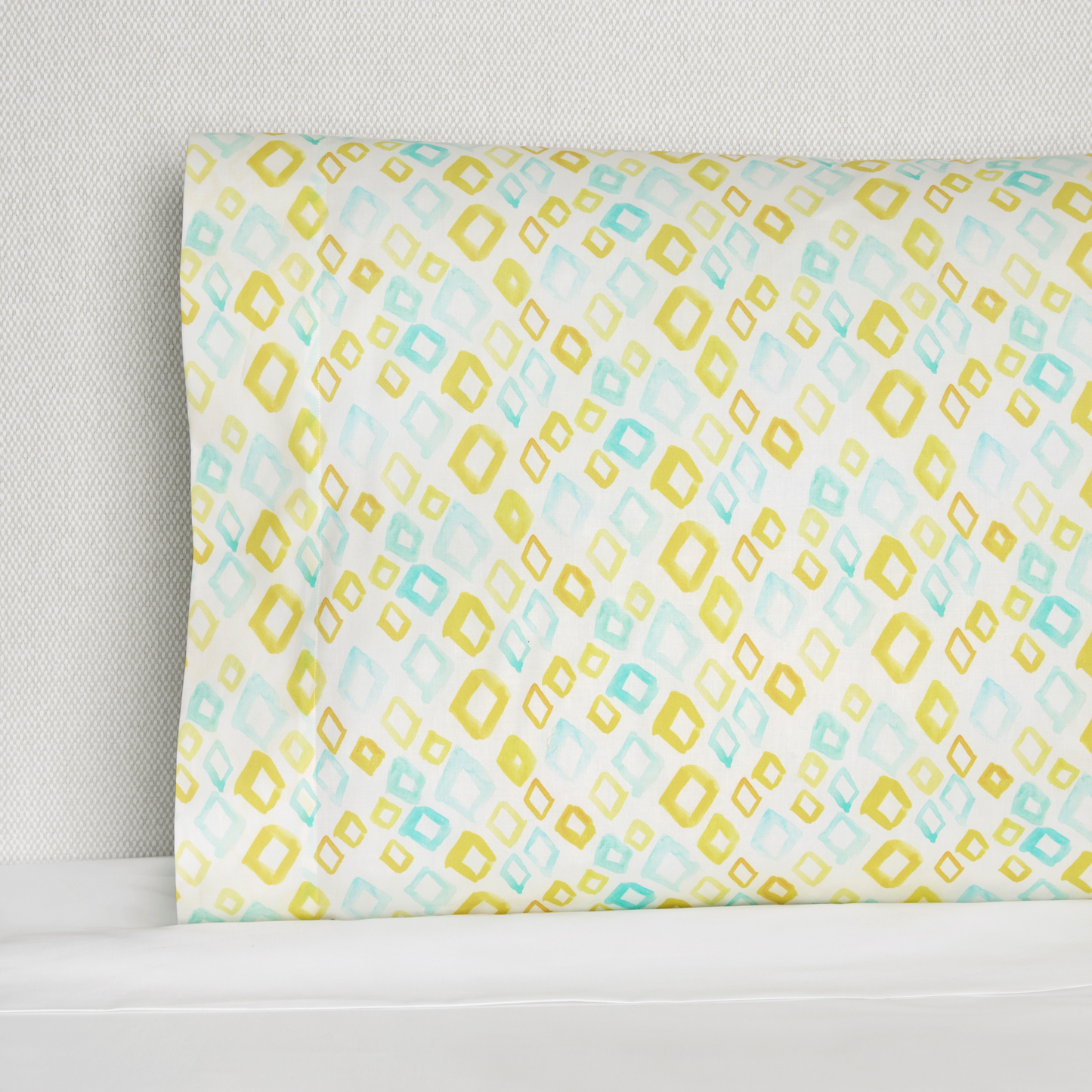 Sferra Geometrico Twin XL Bedding - Aqua