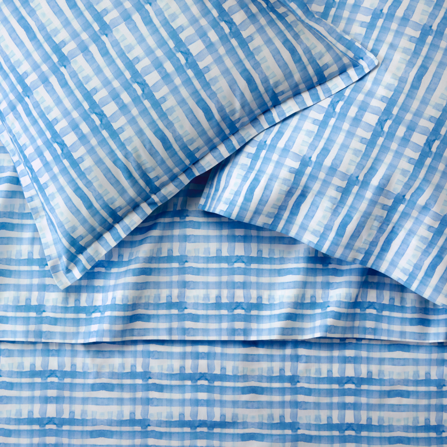 Sferra Plaidino Twin XL Bedding - Clearwater
