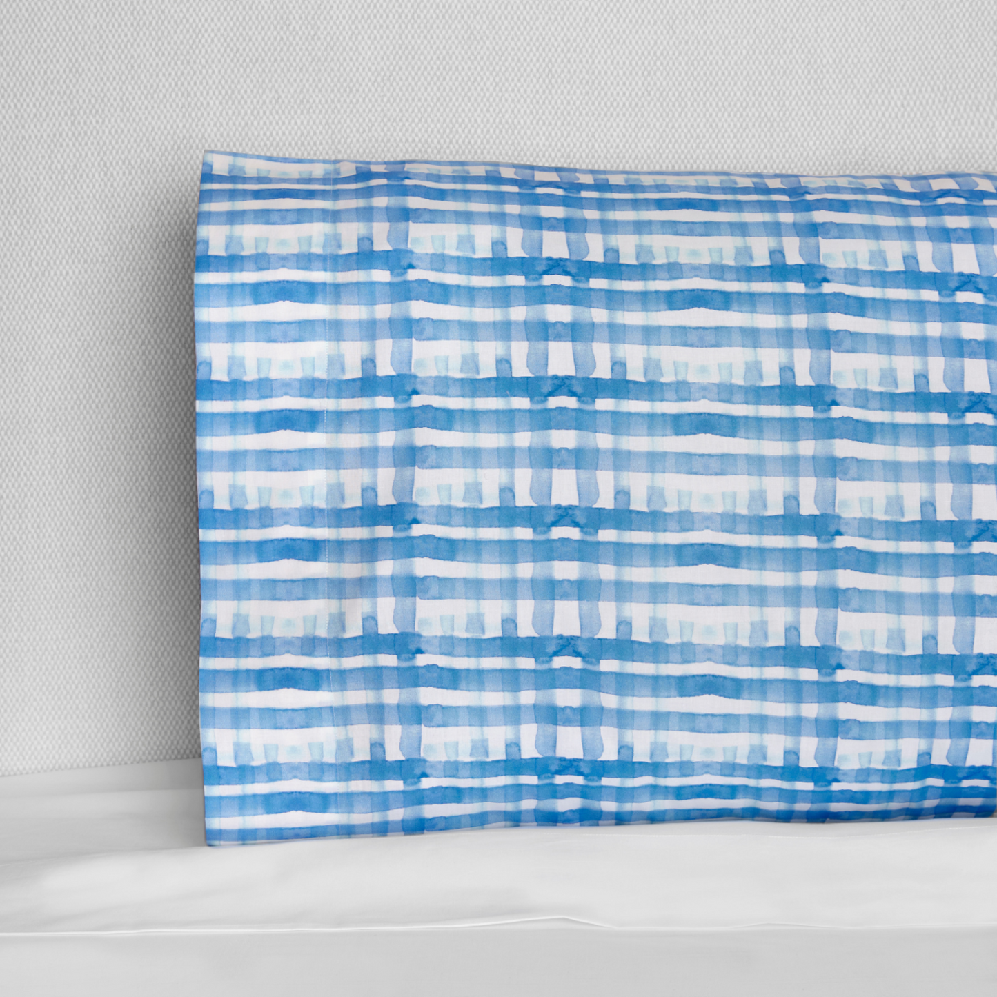Sferra Plaidino Twin XL Bedding - Clearwater