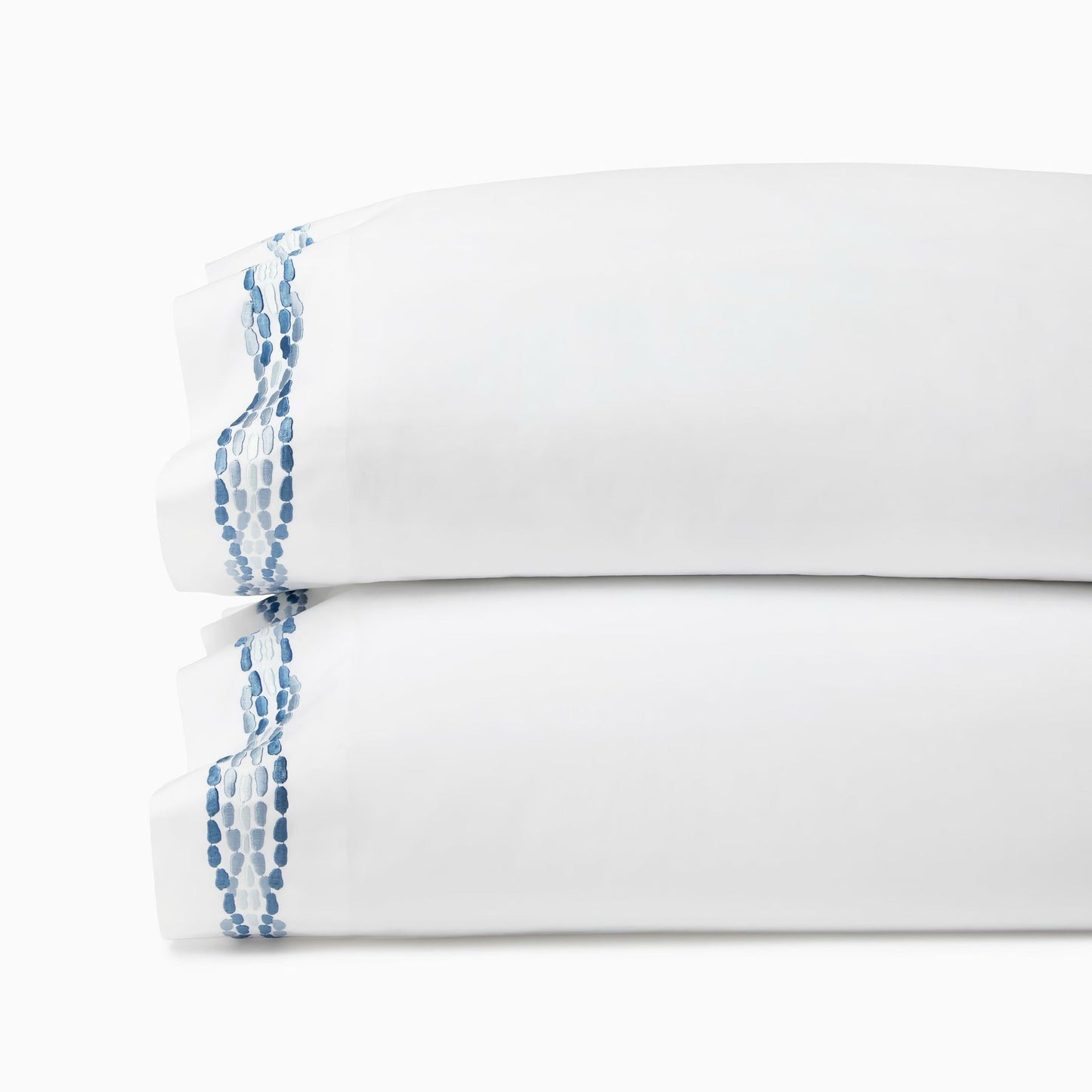 Sferra X Scalamandre Cobblestones Embroidered Bedding - White/Sea