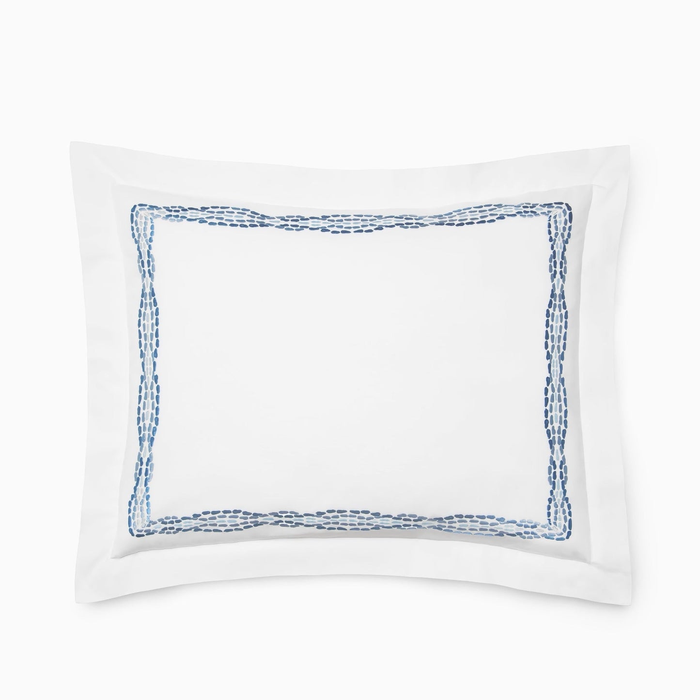 Sferra X Scalamandre Cobblestones Embroidered Bedding - White/Sea