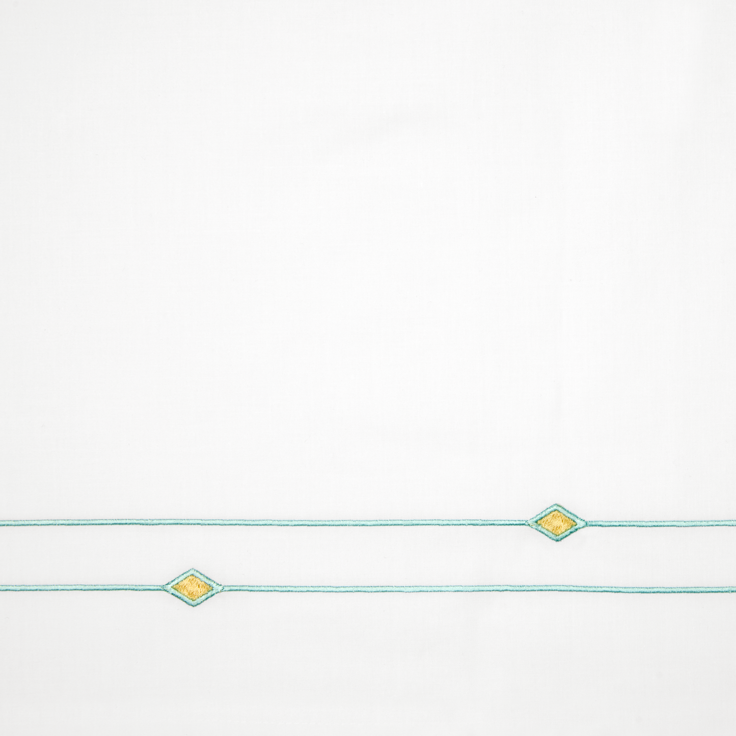 Sferra Diamantini Twin XL Bedding - White/Aqua