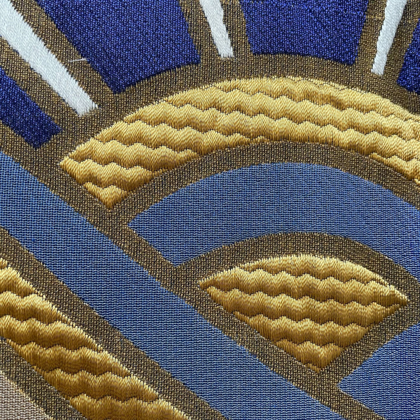 The Met x Ann Gish Lever du Soleil Throw and Decorative Pillow - Blues
