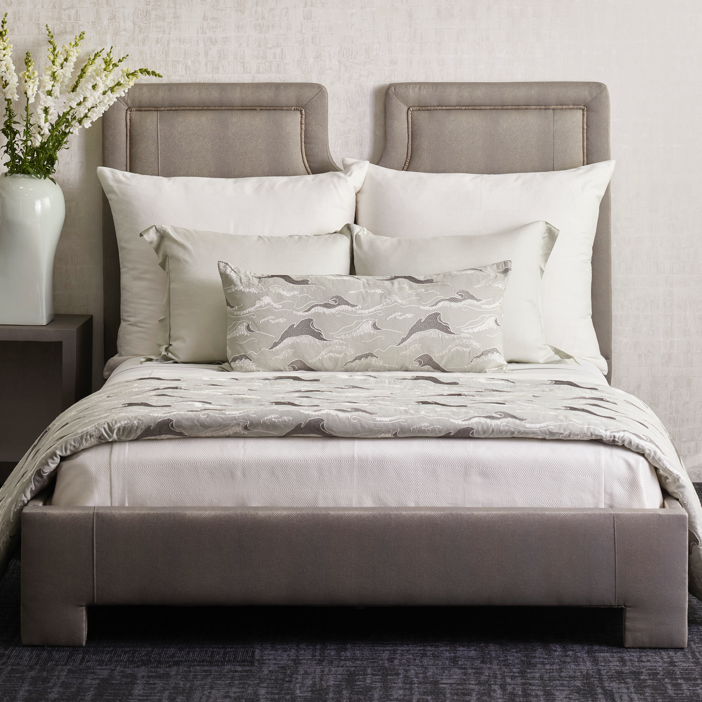 The Met x Ann Gish Lover's Kimono Duvet Cover and Sham - Frost