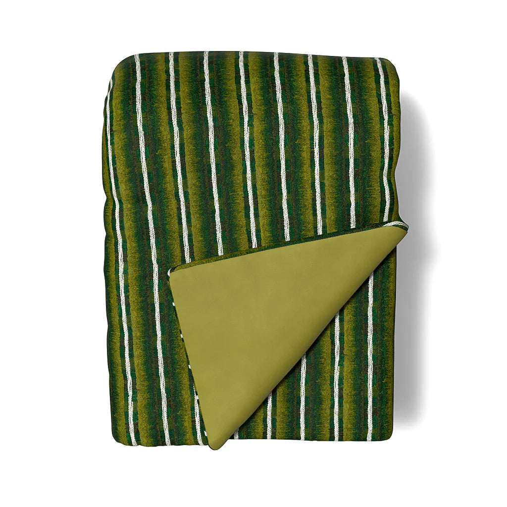 The Met x Ann Gish Pluma Duvet Cover and Decorative Pillow - Green