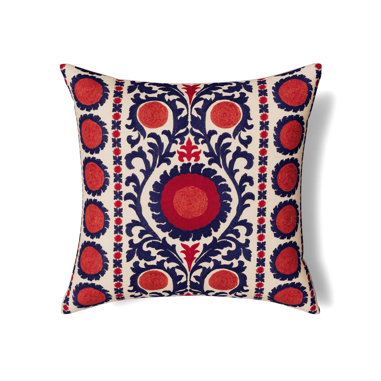 The Met x Ann Gish Suzani Throw and Decorative Pillow - Indigo