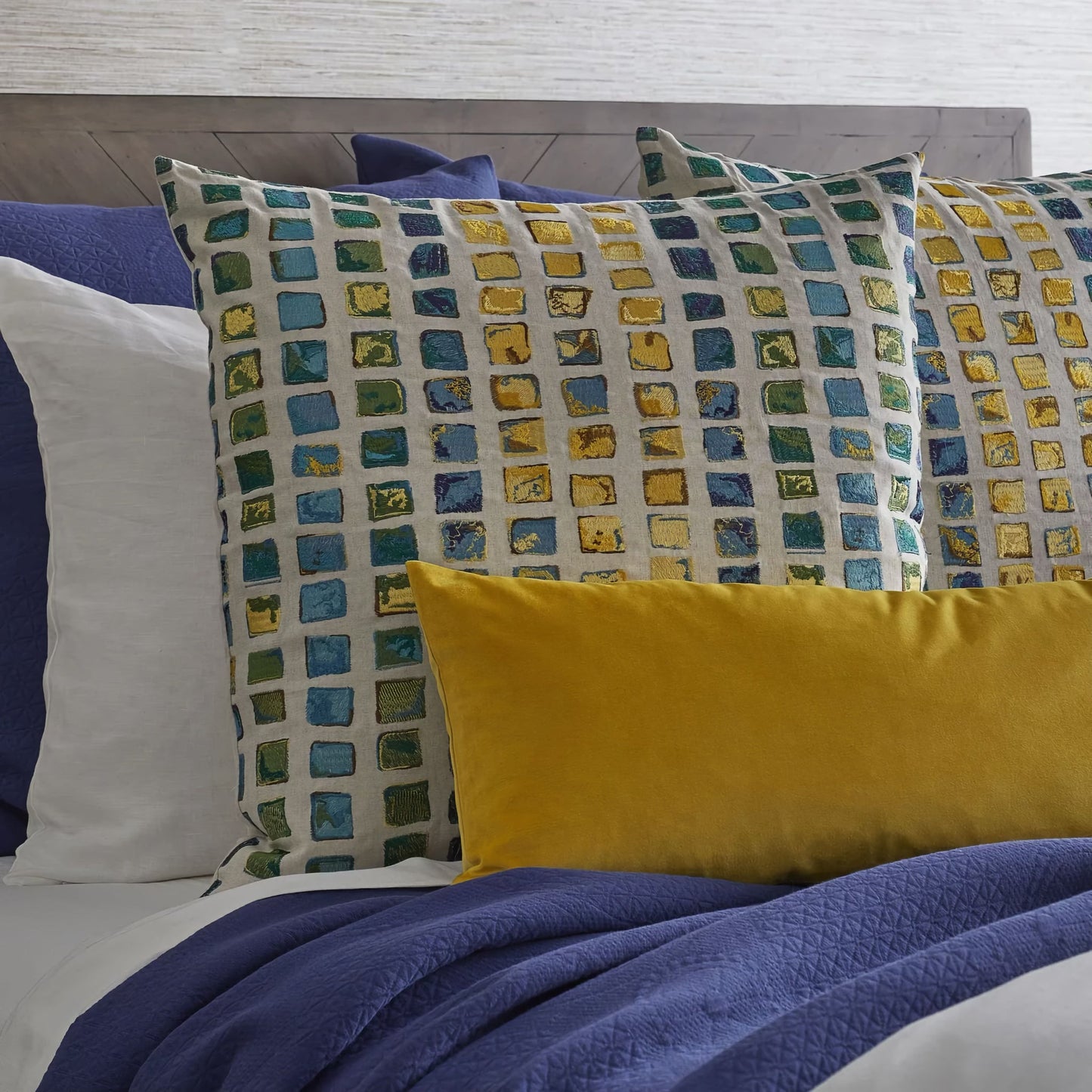 The Met x Ann Gish Tesserae Mosaic Throw and Decorative Pillow - Multi