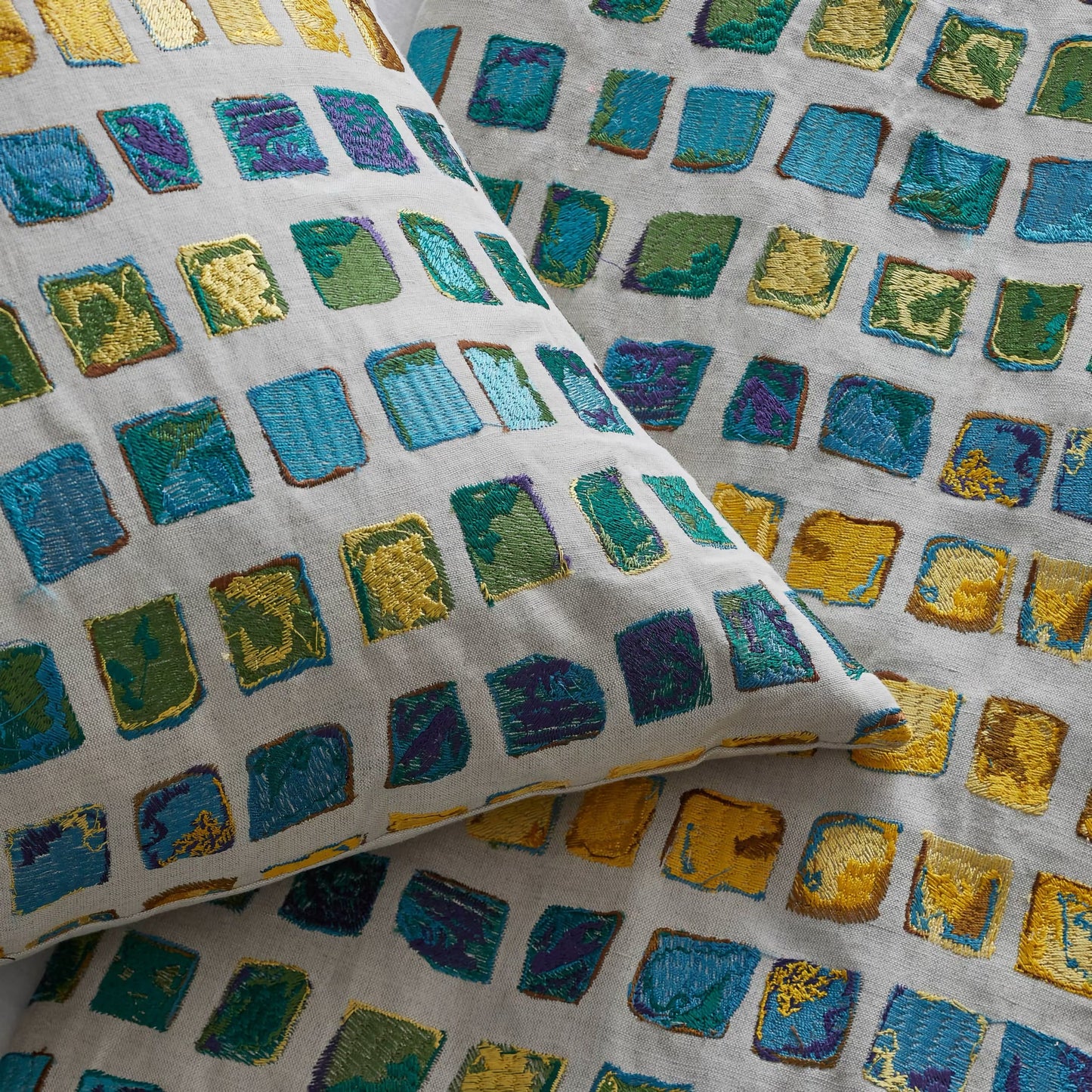 The Met x Ann Gish Tesserae Mosaic Throw and Decorative Pillow - Multi
