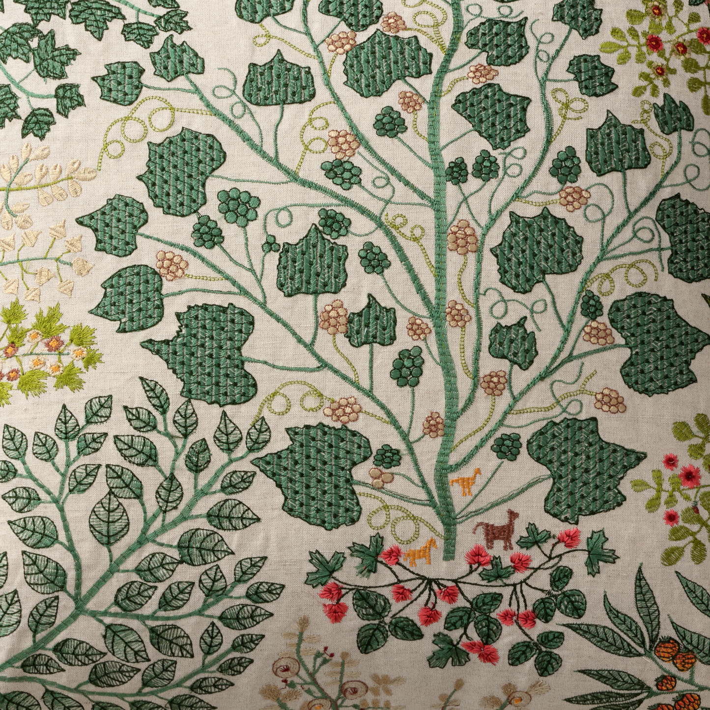 The Met x Ann Gish Tree of Life Decorative Pillow - Leaf