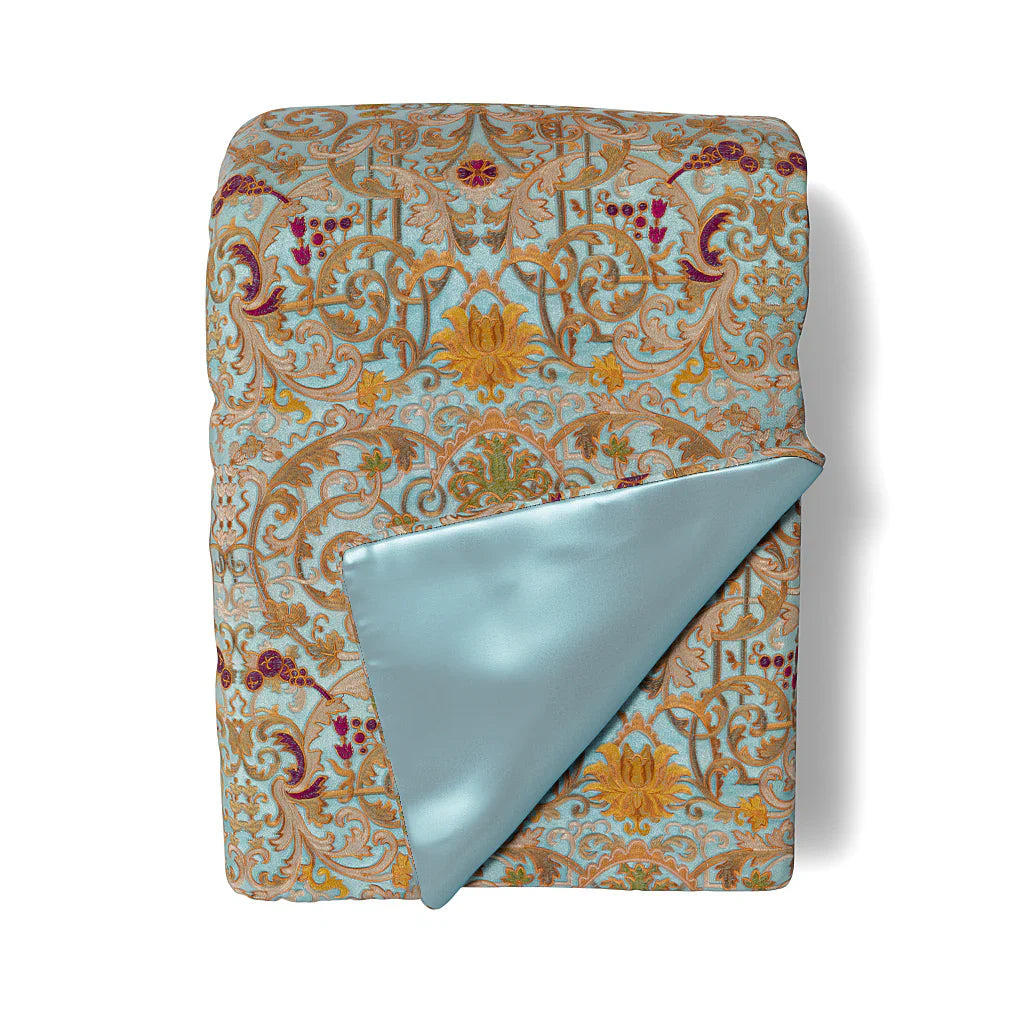 The Met x Ann Gish Venezia Duvet Cover and Decorative Pillow - Blue