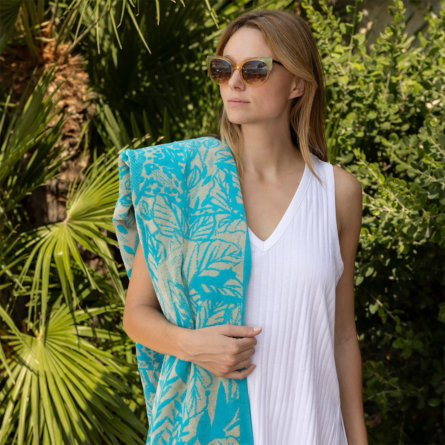 Yves Delorme Sao Beach Towels - Lagon