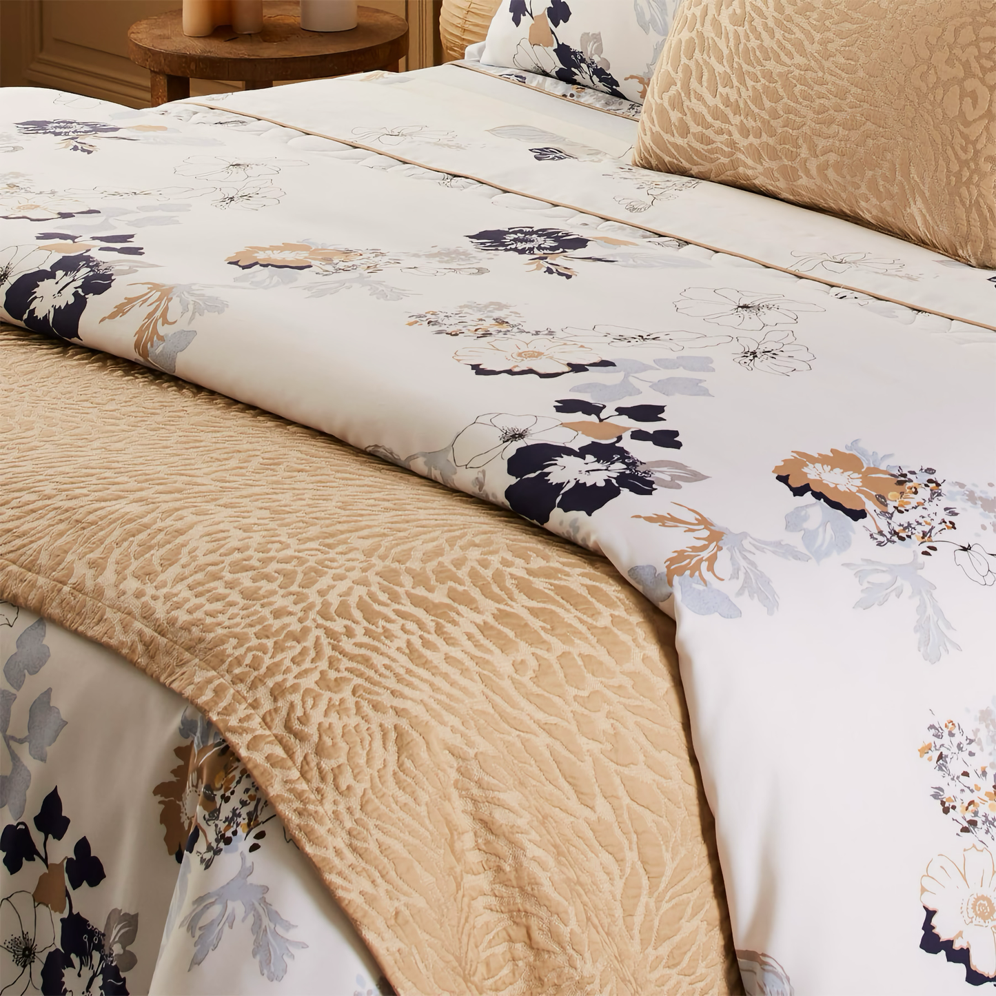 Yves Delorme Souvenir Coverlet and Decorative Pillow - Dune