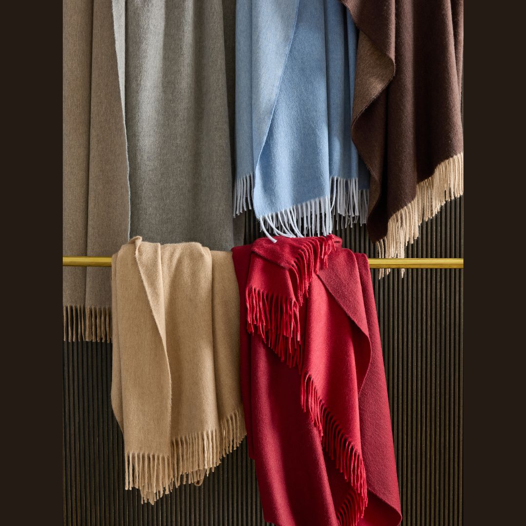 Matouk Paley Throw - Hazy Blue/Sky