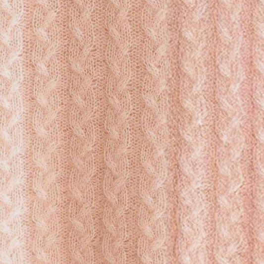 Alashan Bailey Braided Cable Knit Baby Blanket - Lip Gloss