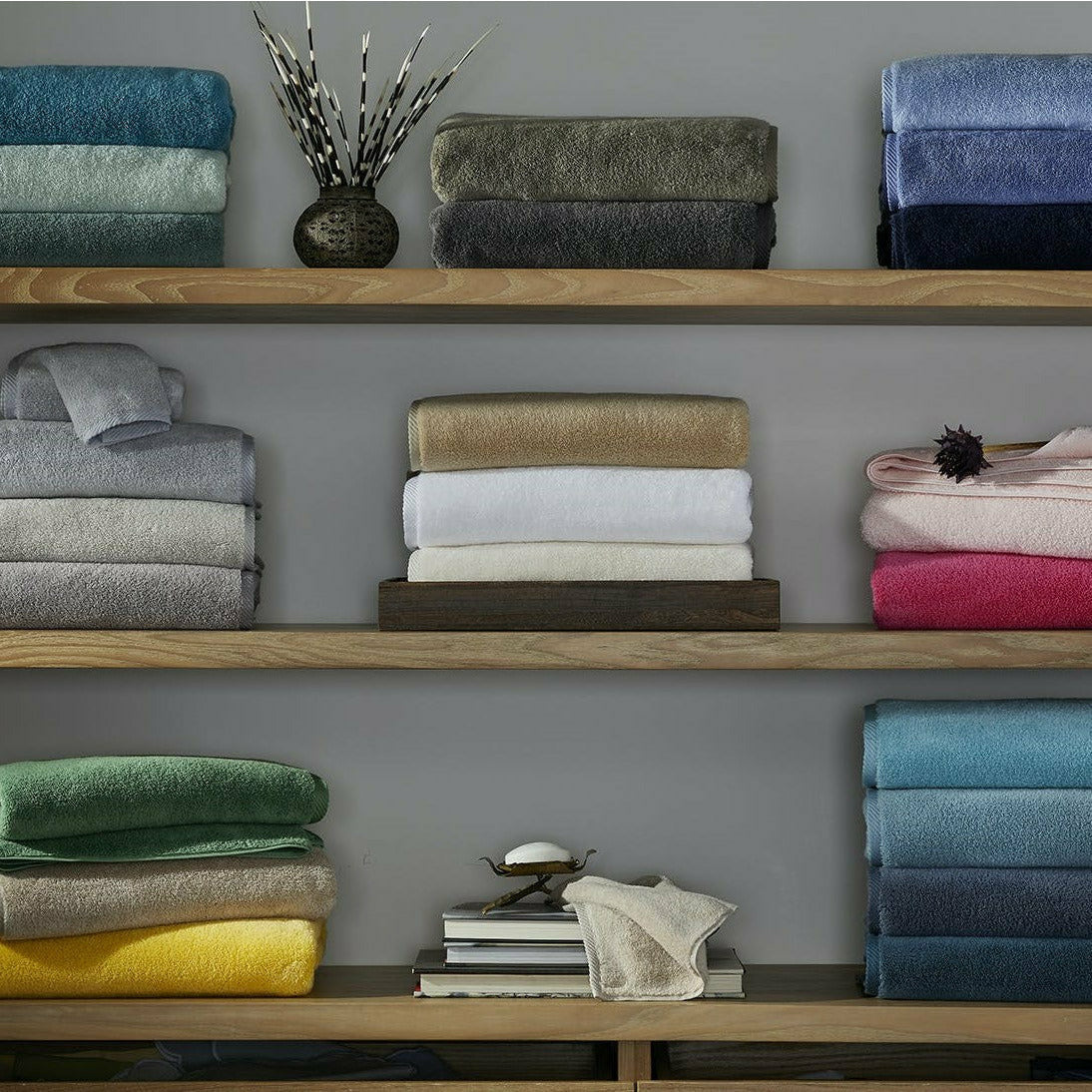 Matouk Milagro Bath Towels and Mats - Night