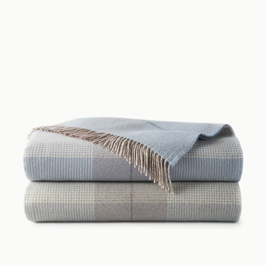 Peacock Alley York Throw - Blue