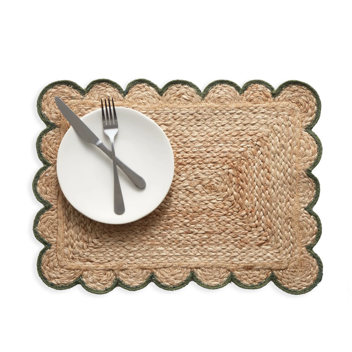 Pine Cone Hill Libby Scallop Placemat - Sage