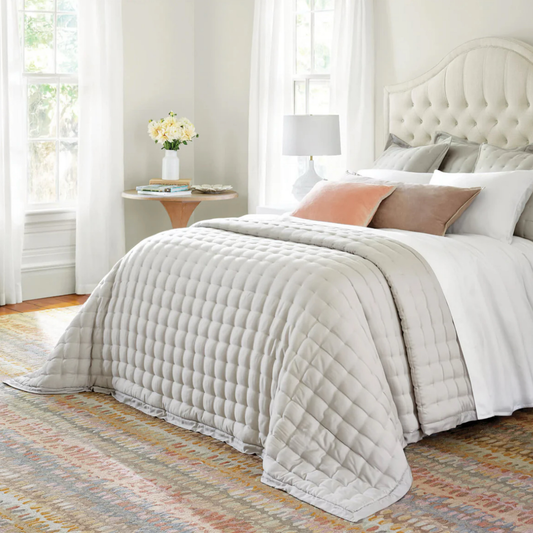 Pine Cone Hill Marie Flanagan Gehry Velvet/Linen Decorative Pillow - Stone