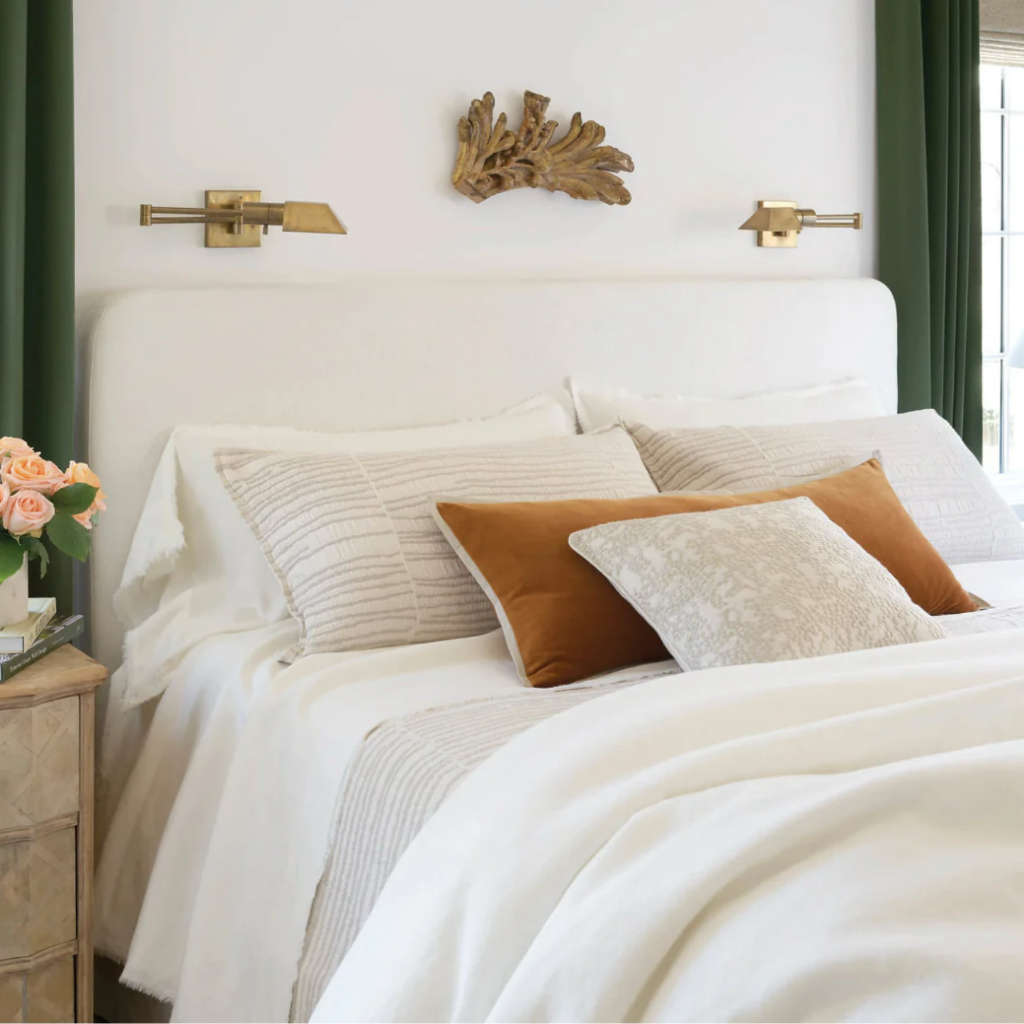 Pine Cone Hill Marie Flanagan Gehry Velvet/Linen Decorative Pillow - Caramel