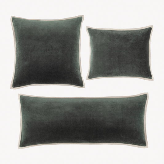 Pine Cone Hill Marie Flanagan Gehry Velvet/Linen Decorative Pillow - Everglade
